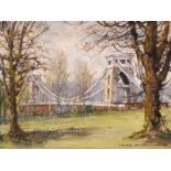 Frank Shipsides - Watercolour - Clifton Suspension Bridge, signed and dated 1984, 28cm x 38cm,