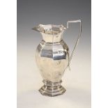 Edward VII silver cream jug of octagonal form, London 1909, 13cm high, 3.5toz approx