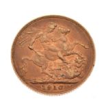 Gold Coins - Edward VII sovereign 1910