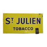 Advertising - St Julien Tobacco enamel sign, 46cm x 43cm, together with a small buy Lions Tea