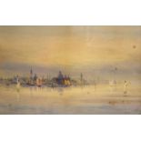 Early 20th Century watercolour - Venetian lagoon scene, bearing signature H.Medlycott, 1908, 24.