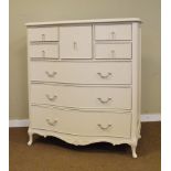 John Lewis 'Rose Mist' serpentine front chest of drawers, 110cm wide