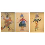 Set of eight limited edition prints - Original designs of the Bolshoi Nutcracker, 1919, numbered