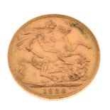 Gold Coins - George V sovereign 1928