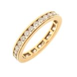 18ct gold and diamond full eternity ring, size M½, 3.1g gross approx