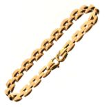 9ct gold gate-link bracelet, 13g approx