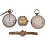 Four assorted pocket and wristwatches comprising Services 'Despatch Rider', luminous Arabic dial,