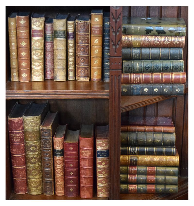 Books - Group of approximately 29 19th Century leather bound books comprising: Smiths Latin-