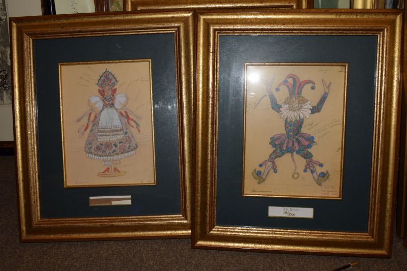 Set of eight limited edition prints - Original designs of the Bolshoi Nutcracker, 1919, numbered - Image 6 of 8