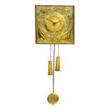 Early 20th Century Arts & Crafts/Art Nouveau brass wall clock attributed to Margaret Gilmour of