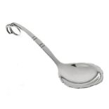 Georg Jensen silver sugar spoon, pattern No. 41, 19cm long, 2.1toz approx Condition: Some light