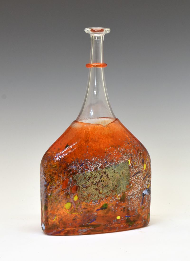 Bertil Vallien for Kosta Boda - Glass 'Satellite' vase, Artists Collection, inscribed and numbered