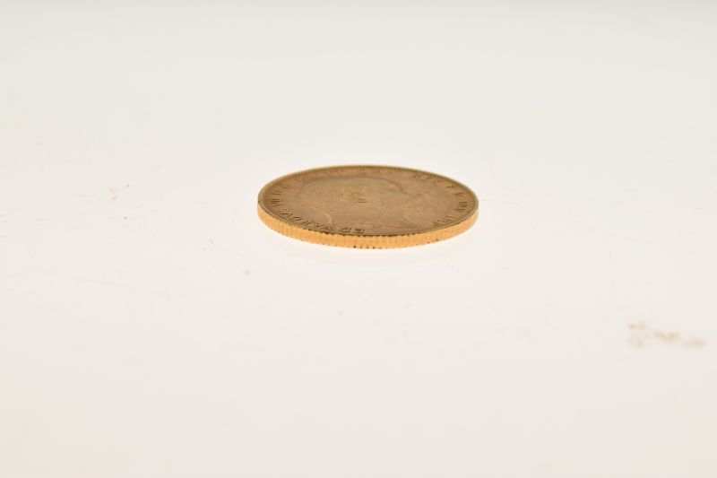 Gold Coin - Edward VII sovereign, 1904 Condition: Some light surface wear and wear to edges from - Image 4 of 5