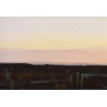 Charles Rake (b.1946-) - Oil on board - Extensive landscape, signed lower right, 29.5cm x 41.5cm,