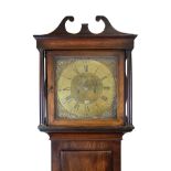 George III mahogany-cased eight day brass dial longcase clock, George White, Bristol, the 12-inch