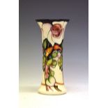 Modern Moorcroft pottery 'Elizabeth' pattern limited edition vase, designed by Emma Bossons to