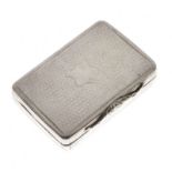 Nathaniel Mills: Victorian silver vinaigrette, of rectangular form with allover engine turned