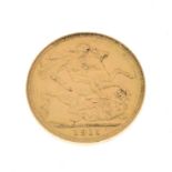 Gold Coin - George V sovereign, 1911 Condition: Some light surface wear and wear to edges from