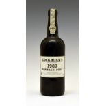 Bottle of Cockburn's Vintage Port 1983 Condition: No signs of leakage, seal is good and level is