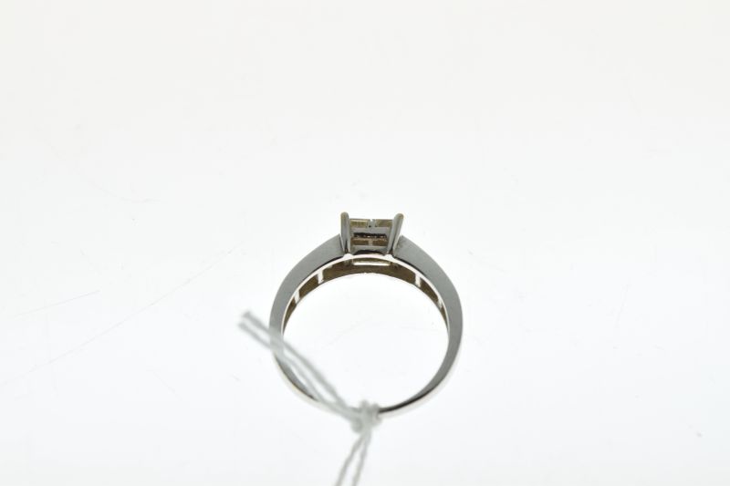 Diamond 18ct white gold cluster ring, the central group of four Princess cut stones totalling - Image 5 of 7