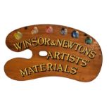 Advertising Interest - Painted wooden sign advertising 'Winsor & Newton's Artists' Materials, of