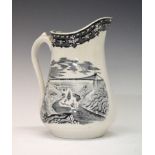 19th Century English transfer-printed pottery jug, with a view of the Avon Gorge, Bristol to each