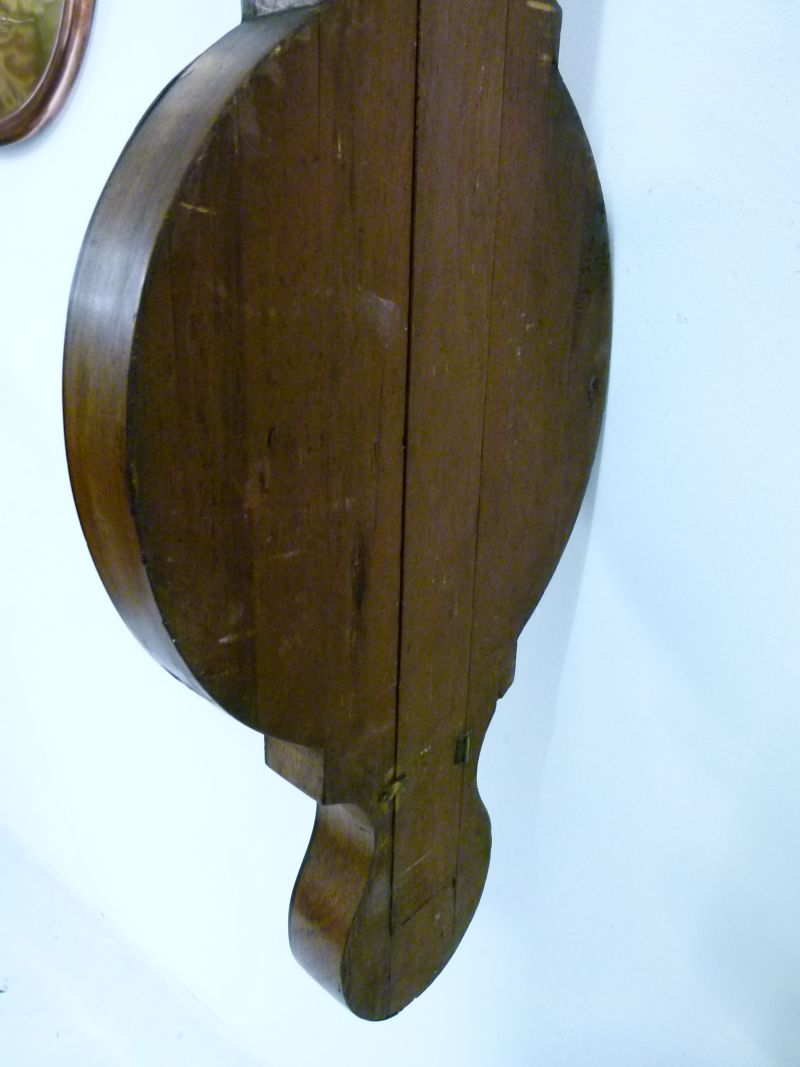 Mid 19th Century inlaid mahogany-cased wheel barometer, P. Bianchi, Blandford, the 10-inch - Image 8 of 9