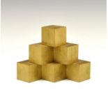 Justin Knowles (1935-2004) - Limited edition bronze sculpture formed as a stack of six cubes, the