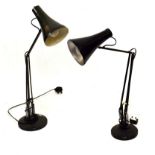 Two anglepoise type desk lamps