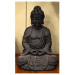 Resin figure of a seated Buddha, 53cm high