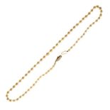 Graduated string of cultured pearls with gilt metal clasp