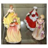 Four Royal Doulton figures - The Four Seasons, all approximately 22cm high