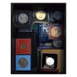 Coins - Collection of mainly Queen Elizabeth II presentation crowns and medallions