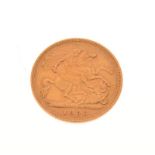 Gold Coins - Victorian half sovereign, 1898