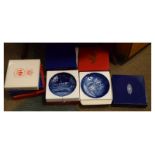 Group of boxed Royal Copenhagen calendar plates