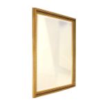 Large modern gilt-framed bevelled rectangular mirror in fluted gilt frame, 71.5cm x 102cm