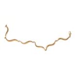 9ct gold bracelet of six S-shaped links, 11.2g approx