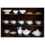 Quantity of Thomas Goode retailed bone china table ware having swag and bell husk decoration