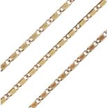 9ct gold fancy link necklace, 9.8g approx