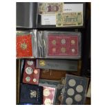 Coins - Collection of world coinage mainly in presentation sleeves and cases