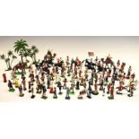 Large group of mainly Britains military figures to include; Tribesman, Arab fighters, Queen's Guard,