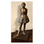 Alva Museum Reproductions bronzed resin figure of Degas Dancer, a young ballerina, 34.5cm high