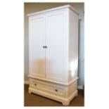 Mamas & Papas Orchard Collection double wardrobe fitted two horizontal hanging poles and one shelf