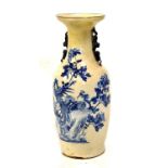 Large 19th Century Chinese porcelain vase, the restored waisted neck moulded with twin Dog of Fo