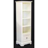 Mamas & Papas Orchard Collection open storage shelves fitted three shelves with drawer below, 53cm