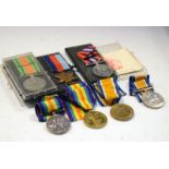 Two First World War medal groups comprising: War Medal and Victory Medal awarded to 37249 Pte.T.