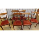 A set of 6 Victorian mahogany single din