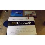 A quantity of Concorde memorabilia from