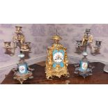 A 3-piece late Victorian French ornate c