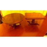 Two antique style miniature tables, one